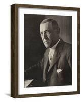 Woodrow Wilson American President and Nobel Prizewinner in 1919-Lagrelius & Westphal-Framed Photographic Print