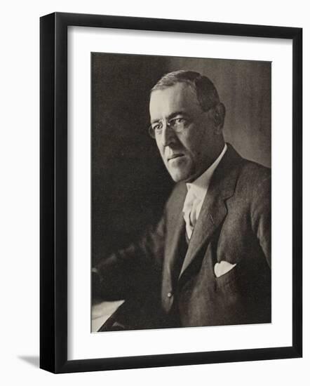 Woodrow Wilson American President and Nobel Prizewinner in 1919-Lagrelius & Westphal-Framed Photographic Print