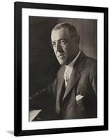 Woodrow Wilson American President and Nobel Prizewinner in 1919-Lagrelius & Westphal-Framed Photographic Print