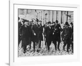 Woodrow Wilson, Georges Clemenceau, Arthur Balfour, and Baron Sonnino-null-Framed Photographic Print