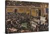 Woodrow Wilson Speaking to Congress in July Nineteen Eighteen-null-Stretched Canvas