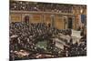 Woodrow Wilson Speaking to Congress in July Nineteen Eighteen-null-Mounted Giclee Print