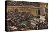 Woodrow Wilson Speaking to Congress in July Nineteen Eighteen-null-Stretched Canvas