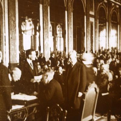 'Woodrow Wilson, Treaty of Versailles, France, 1919' Photographic Print