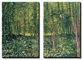 Woods and Undergrowth, c.1887-Vincent van Gogh-Stretched Canvas