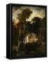 Woods by a River, 1886-Thomas Moran-Framed Stretched Canvas