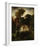 Woods by a River, 1886-Thomas Moran-Framed Giclee Print