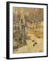 Woods Covered with Snow, 19th Century-Frits Thaulow-Framed Giclee Print