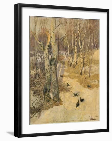 Woods Covered with Snow, 19th Century-Frits Thaulow-Framed Giclee Print