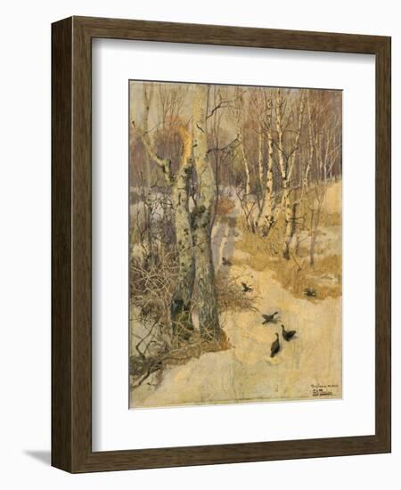 Woods Covered with Snow, 19th Century-Frits Thaulow-Framed Giclee Print