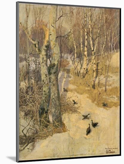 Woods Covered with Snow, 19th Century-Frits Thaulow-Mounted Giclee Print