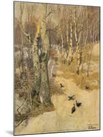 Woods Covered with Snow, 19th Century-Frits Thaulow-Mounted Giclee Print