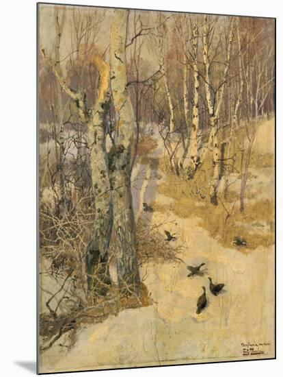 Woods Covered with Snow, 19th Century-Frits Thaulow-Mounted Giclee Print