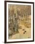 Woods Covered with Snow, 19th Century-Frits Thaulow-Framed Giclee Print