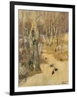 Woods Covered with Snow, 19th Century-Frits Thaulow-Framed Giclee Print