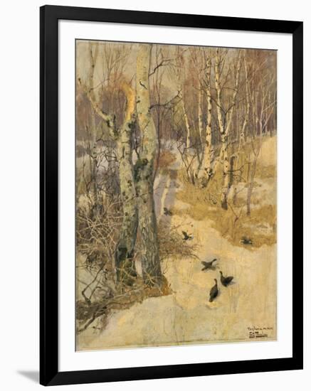 Woods Covered with Snow, 19th Century-Frits Thaulow-Framed Giclee Print