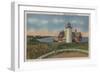 Woods Hole, Cape Cod, MA - Exterior View of Nobska Lighthouse-Lantern Press-Framed Art Print