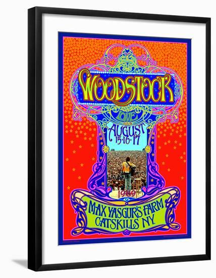 Woodstock 45th Anniversary-Bob Masse-Framed Art Print