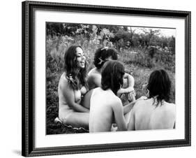 Woodstock, Festival Goers, 1970-null-Framed Photo