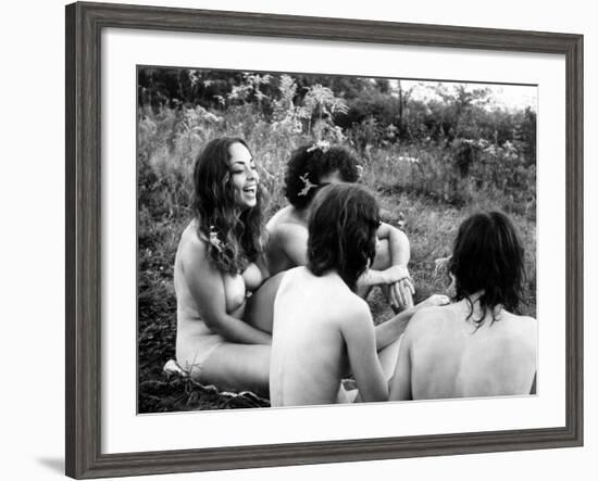 Woodstock, Festival Goers, 1970-null-Framed Photo