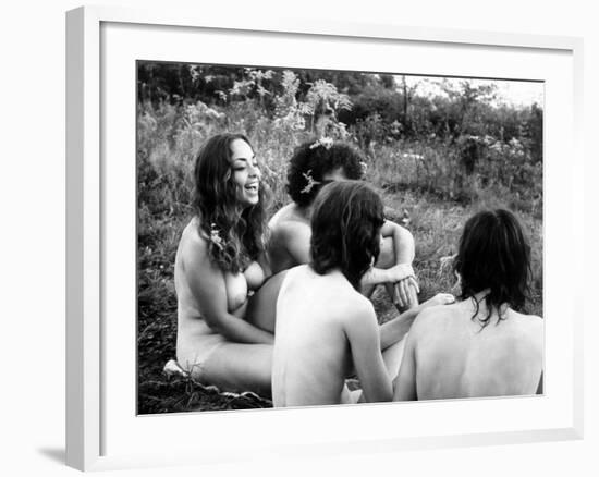 Woodstock, Festival Goers, 1970-null-Framed Photo
