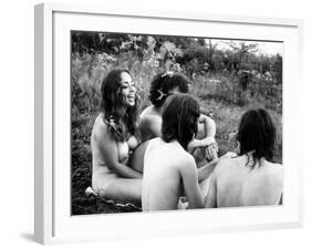 Woodstock, Festival Goers, 1970-null-Framed Photo