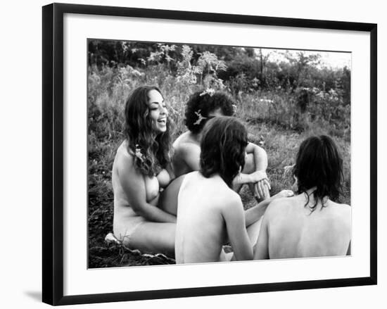 Woodstock, Festival Goers, 1970-null-Framed Photo