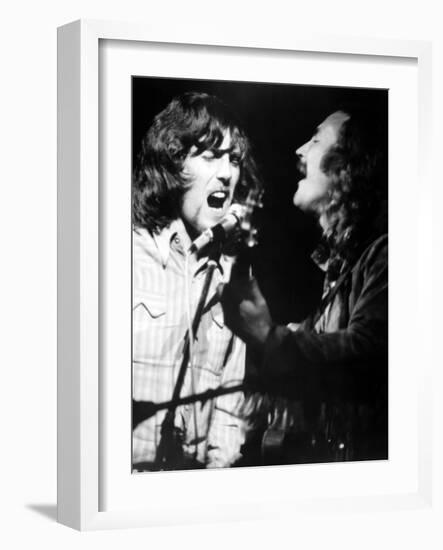 Woodstock, from Left: Graham Nash, David Crosby, 1970-null-Framed Photo