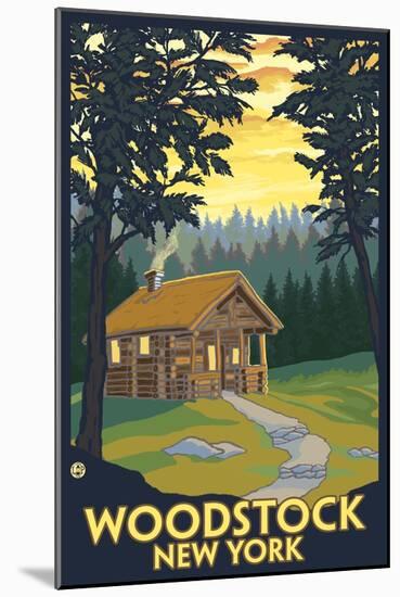 Woodstock, New York - Cabin Scene-Lantern Press-Mounted Art Print