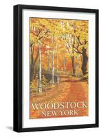 Woodstock, New York - Fall Colors Scene-Lantern Press-Framed Art Print