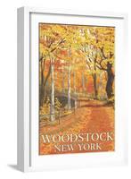 Woodstock, New York - Fall Colors Scene-Lantern Press-Framed Art Print