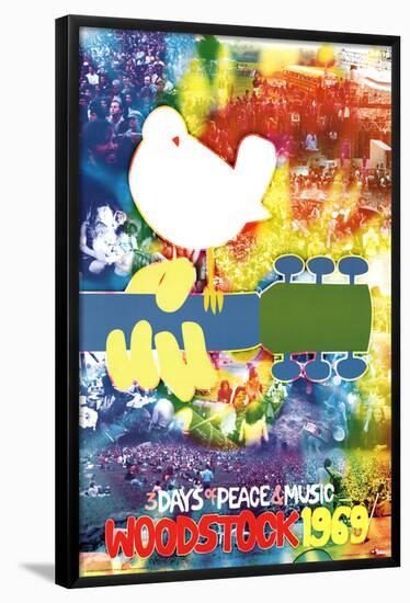 Woodstock Tye Dye-null-Framed Poster