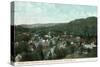 Woodstock, Vermont, Aerial View of the Town Showing the Woodstock Inn-Lantern Press-Stretched Canvas