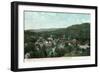 Woodstock, Vermont, Aerial View of the Town Showing the Woodstock Inn-Lantern Press-Framed Art Print