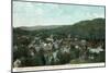 Woodstock, Vermont, Aerial View of the Town Showing the Woodstock Inn-Lantern Press-Mounted Art Print