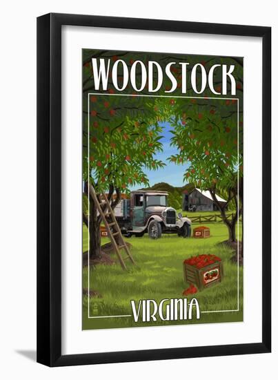 Woodstock, Virginia - Apple Harvest-Lantern Press-Framed Art Print