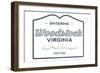 Woodstock, Virginia - Now Enterting (blue)-Lantern Press-Framed Art Print