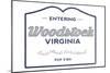 Woodstock, Virginia - Now Enterting (blue)-Lantern Press-Mounted Art Print