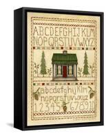 Woodsy Sampler-Robin Betterley-Framed Stretched Canvas