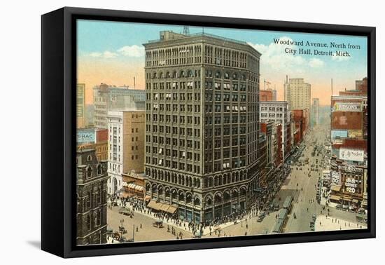 Woodward Avenue, Detroit, Michigan-null-Framed Stretched Canvas