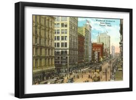 Woodward Avenue, Detroit, Michigan-null-Framed Art Print