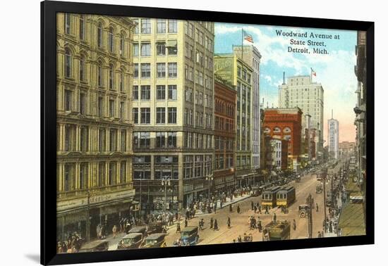 Woodward Avenue, Detroit, Michigan-null-Framed Art Print