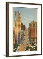 Woodward Avenue, Detroit, Michigan-null-Framed Art Print