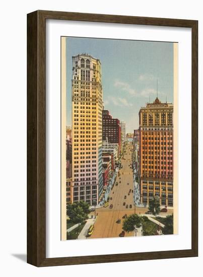 Woodward Avenue, Detroit, Michigan-null-Framed Art Print