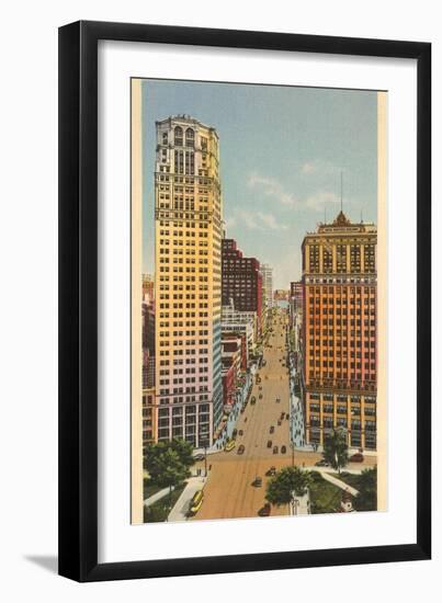 Woodward Avenue, Detroit, Michigan-null-Framed Art Print