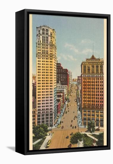 Woodward Avenue, Detroit, Michigan-null-Framed Stretched Canvas