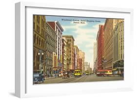 Woodward Avenue, Detroit, Michigan-null-Framed Art Print