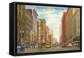 Woodward Avenue, Detroit, Michigan-null-Framed Stretched Canvas