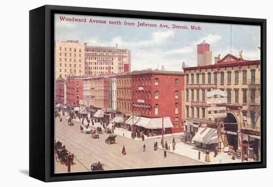 Woodward Avenue, Detroit, Michigan-null-Framed Stretched Canvas