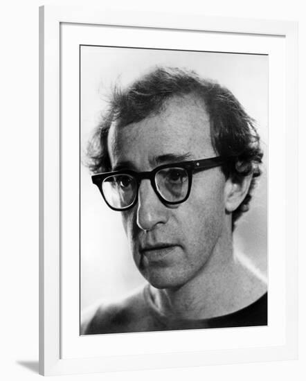 WOODY ALLEN, 1979- 1980 (b/w photo)-null-Framed Photo